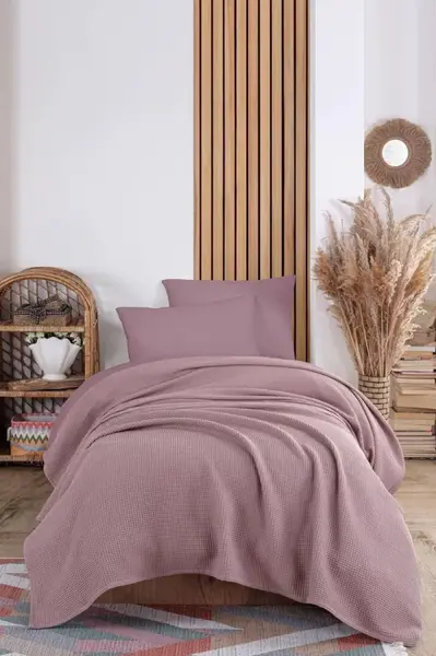 Přehoz 160x230 pique - světle fialová