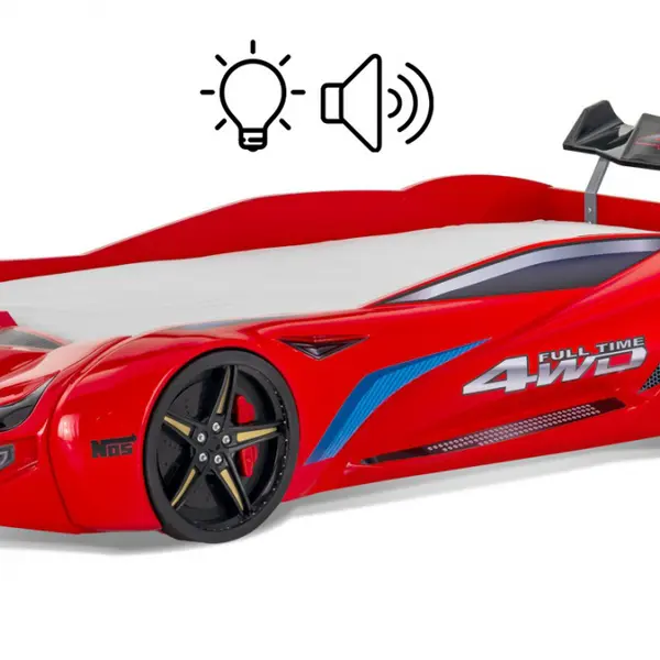 Posteľ auto 90x190 grand prix - červená