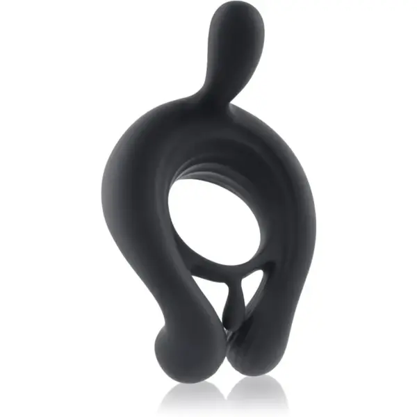 Playboy Toys Pleasure Triple Play Black kroužek na penis vibrační 1 ks