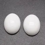 Oval Natural White Jade Cabochons