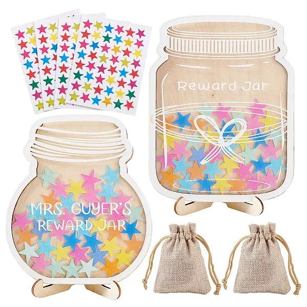 Star Wooden Personalized Reward Jars