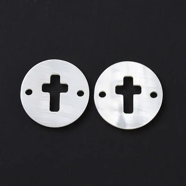 Natural Freshwater Shell Connector Charms