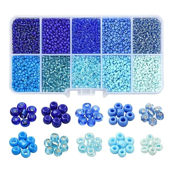 8500Pcs 10 Style Glass Seed Beads