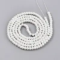 Baking Painted Pearlized Glass Pearl Bead Strands