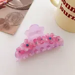 Flower Rhinestones Claw Hair Clips