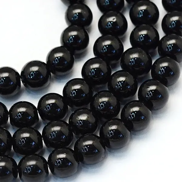 Baking Paint Pearlized Glass Pearl Round Bead Strands
