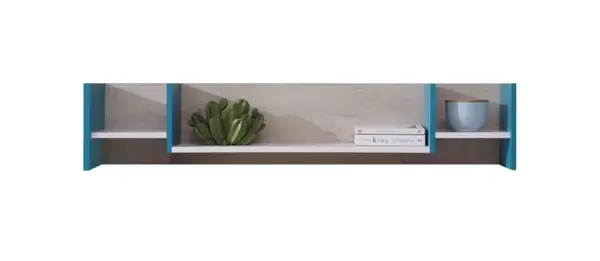 Polička saturn - bílá / modrá