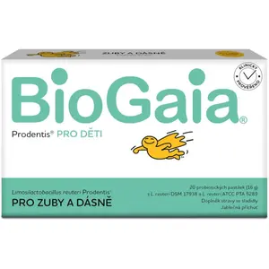 BioGaia Prodentis® PRE DETI pastilky pre zdravé zuby a ďasná pre deti Apple 20 ks