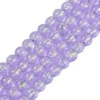 Handmade Foil Lampwork Beads Strands