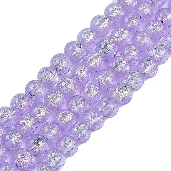 Handmade Foil Lampwork Beads Strands