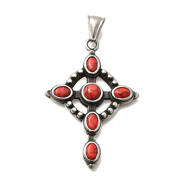 Dyed Synthetic Turquoise Pendants