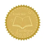 Plastic Self Adhesive Gold Foil Embossed Stickers