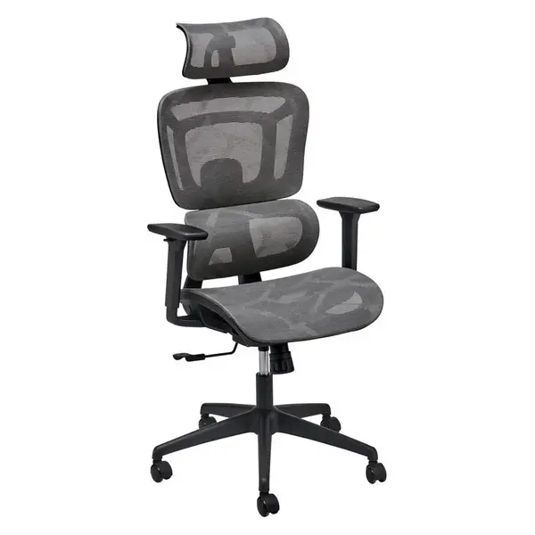 MID.YOU OTOČNÁ ŽIDLE, síťovina, šedá