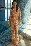 Trendyol Floral Patterned Woven Shirt Trousers Beach Set