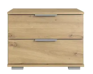 Nočný stolík Easy Plus, 2 zásuvky, dub artisan%