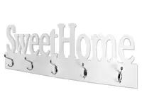 Nástenný vešiakový panel Sweet Home, biely%