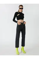 Koton Džínsy s rovnými crop nohami s vysokým pásom - Eve Jean