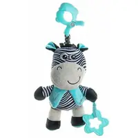 BABY MIX ZEBRA Plyšová hračka s klipem, černá, velikost