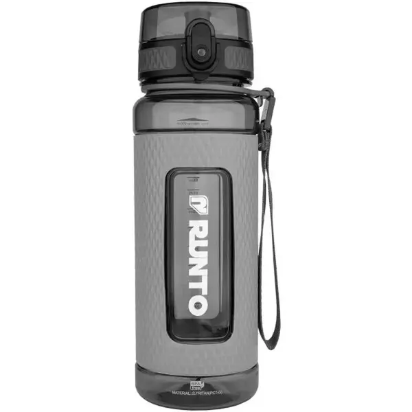 Runto VISTA 800 ML Sportovní hydratační láhev s pojistkou uzávěru, šedá, velikost 800 ML