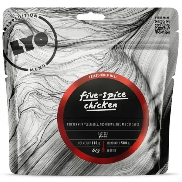 LYO KUŘE PĚTI CHUTÍ S RÝŽÍ 500g Expediční strava, dummy, velikost