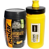 Isostar PWD 400 G POMERANČ + BIDON L´ÉTAPE 550 ML Iontový nápoj + bidon, žlutá, velikost