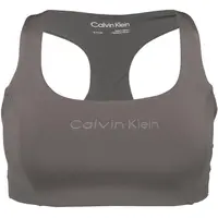 Calvin Klein WO - SPORTS BRA MEDIUM SUPPORT Dámská podprsenka, tmavě šedá, velikost