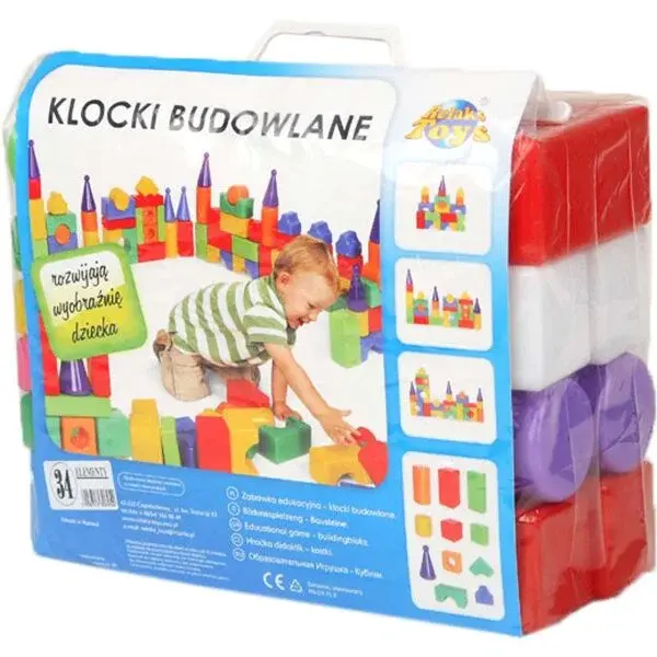 RELAKS-TOYS BUILDING BLOCKS Stavební kostky, mix, velikost