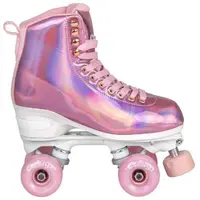 Powerslide CHAYA QUAD MELROSE ELITE SPACE HOLOGRAPHIC Retro kolečkové brusle, růžová, velikost