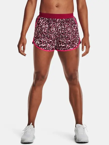 Under Armour Kraťasy UA Fly By 2.0 Printed Short -PNK - Dámské