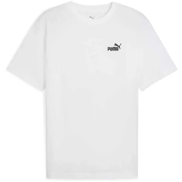 Puma ESSENTIALS RELAXED SMALL NO 1 LOGO TEE Pánské triko, bílá, velikost