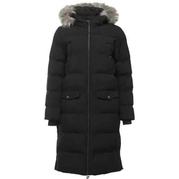 Lotto MIMMO Dlouhý dámský prošívaný kabát, černá, velikost