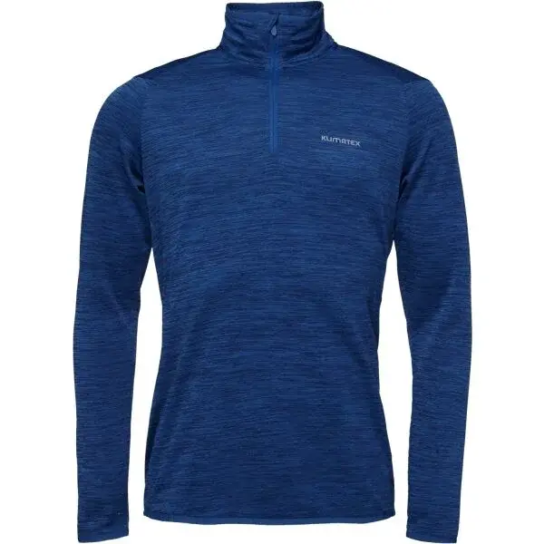 Klimatex ISAMU Pánska mikina s krátkym zipsom, modrá, veľkosť