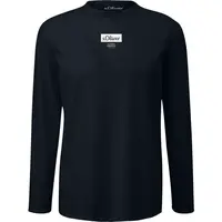 s.Oliver RL T-SHIRT Pánské tričko s dlouhým rukávem, tmavě modrá, velikost