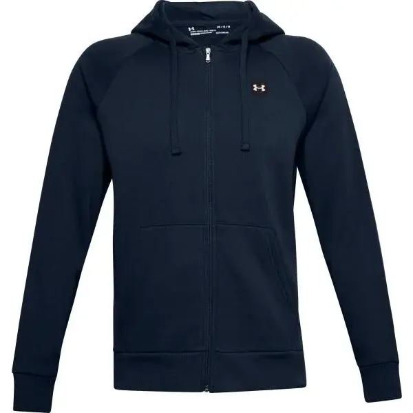 Under Armour RIVAL FLEECE FZ HOODIE Pánska mikina, tmavo modrá, veľkosť M