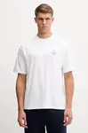 Bavlněné tričko Hummel pánské, bílá barva, s potiskem, 229841