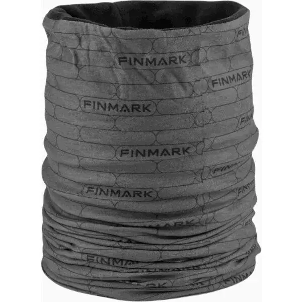 Finmark MULTIFUNCTIONAL SCARF WITH FLEECE Multifunkčná šatka, tmavo sivá, veľkosť UNI
