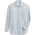 GAP THE BIG SHIRT Dámska košeľa, svetlomodrá, veľkosť
