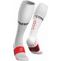 Compressport FULL SOCKS RUN Kompresné lyžiarske podkolienky, biela, veľkosť