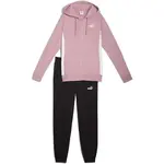 Puma FULL-ZIP HOODED SWEAT SUIT FL Dámska tepláková súprava, ružová, veľkosť