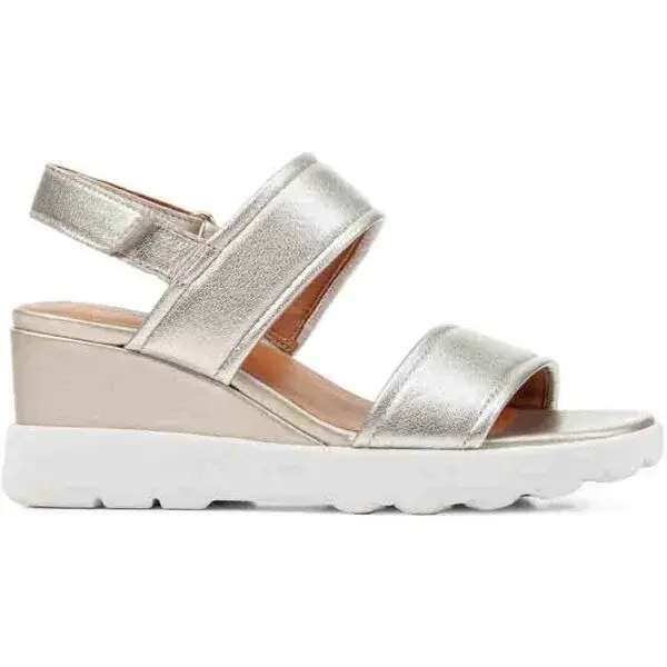 Geox SPHERICA EC6 Dámske sandále, strieborná, veľkosť