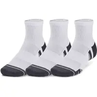 Under Armour PERFORMANCE TECH 3PK QTR Unisex ponožky, biela, veľkosť M