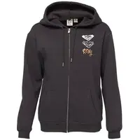 Roxy SURF STOKED ZIPPED BRUSHED Dámska mikina, čierna, veľkosť