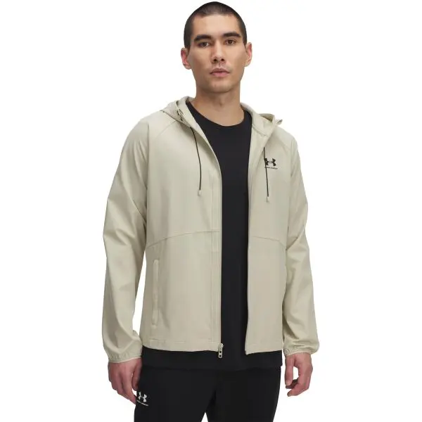 Under Armour STRETCH WOVEN WINDBREAKER Pánska bunda, béžová, veľkosť
