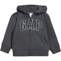 GAP FULLZIP LOGO Chlapčenská mikina, tmavo sivá, veľkosť