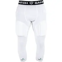 GAMEPATCH PADDED 3/4 TIGHTS PRO+ Kompresné unisex legíny, biela, veľkosť