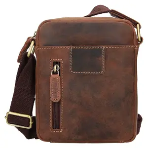 Pánska kožená taška cez rameno HGL Semmy - hnedá