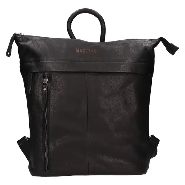 Dámsky kožený trendy batoh Mustang Sevila - čierna