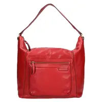 Dámska kožená kabelka Gianní Conti Karla - tmavo červená