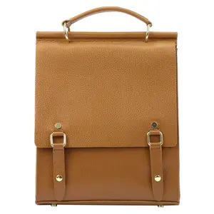 Dámsky kožený batoh Vera Pelle Elsa - koňak