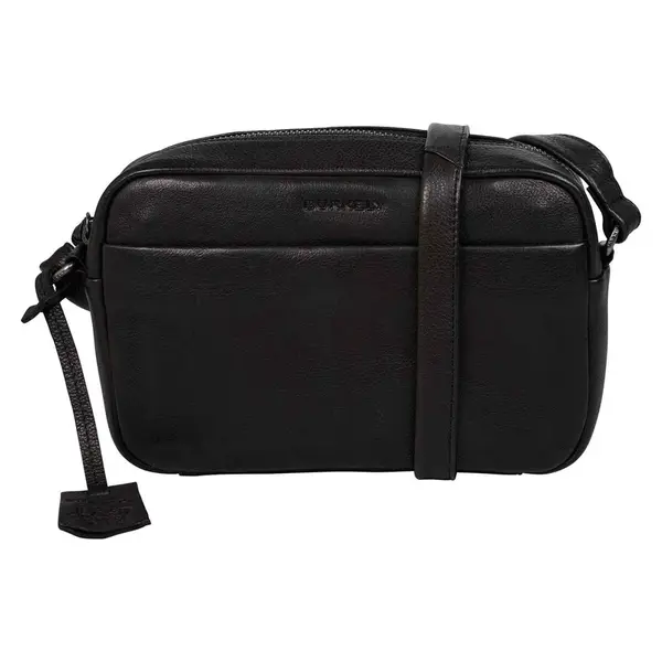 Dámska crossbody kožená kabelka Burkely Cinte - čierna